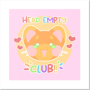 Head Empty Club Cat Posters and Art